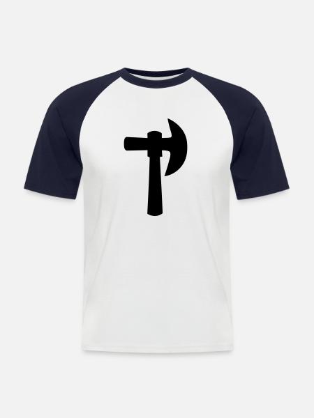 axe - Men's Baseball T-Shirt - white/navy