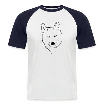 Snow - T-shirt baseball manches courtes Homme - blanc/marine - Devant - Nik (191cm)