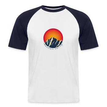 Be Nature - Men's Baseball T-Shirt - white/navy - Front - Nik (191cm)