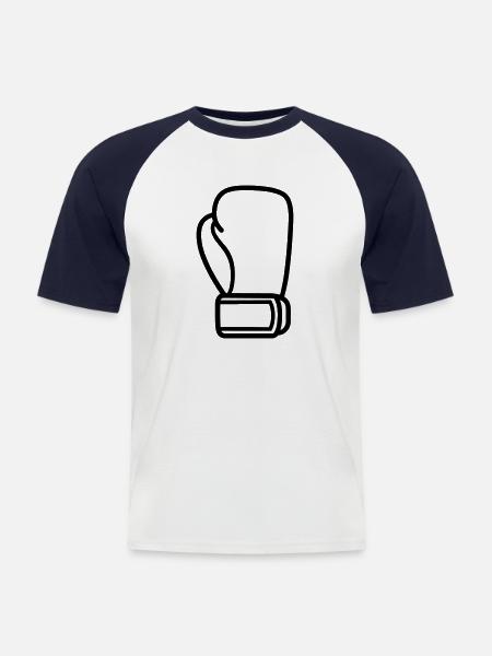 gant de boxe - T-shirt baseball manches courtes Homme - blanc/marine
