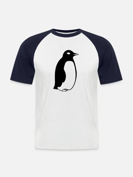 Pingouin - T-shirt baseball manches courtes Homme - blanc/marine