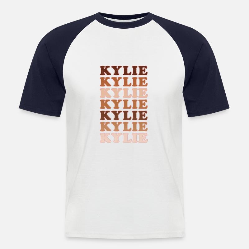 Kylie - Männer Baseball-T-Shirt - Weiß/Navy