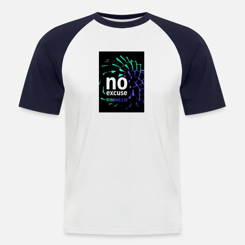 Fibonacci-Araukarie blau - Männer Baseball-T-Shirt - Weiß/Navy