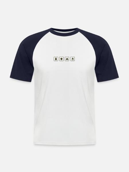 scout - T-shirt baseball manches courtes Homme - blanc/marine