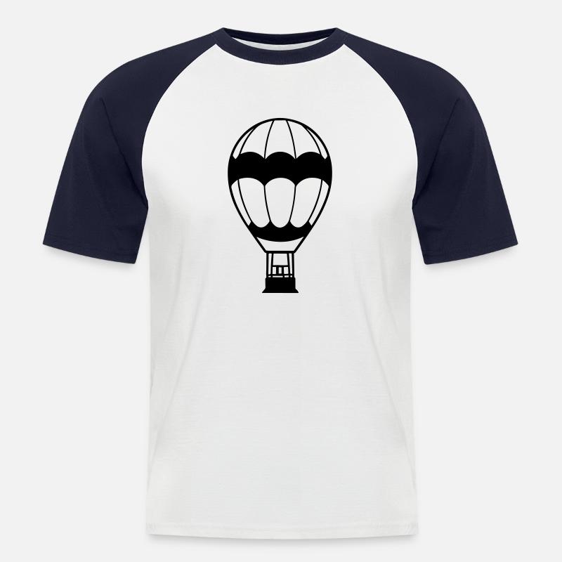 Luftballon - Männer Baseball-T-Shirt - Weiß/Navy