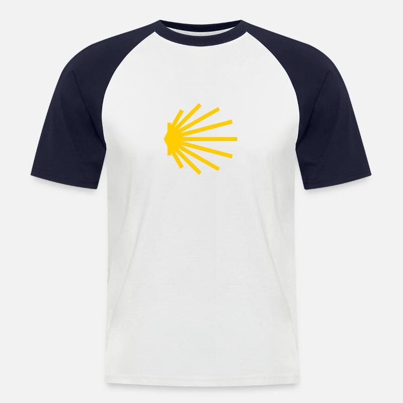 Jakobspilger - Männer Baseball-T-Shirt - Weiß/Navy