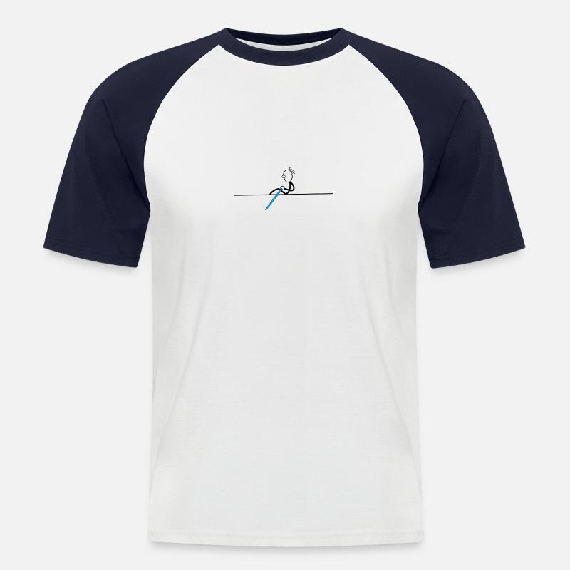 Ruderer, Crew - Männer Baseball-T-Shirt - Weiß/Navy