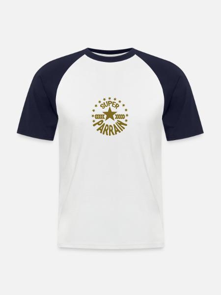 Godfather stars super star 1806 - Men's Baseball T-Shirt - white/navy