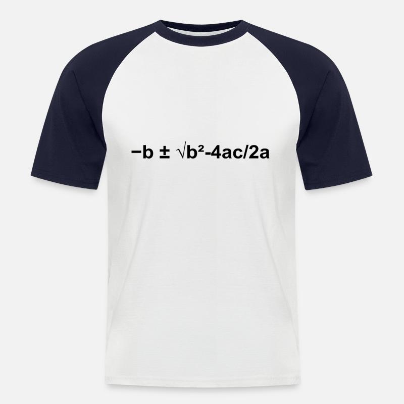 Kvadratisk ekvation matematik formel - Kortärmad basebolltröja herr - vit/marinblå