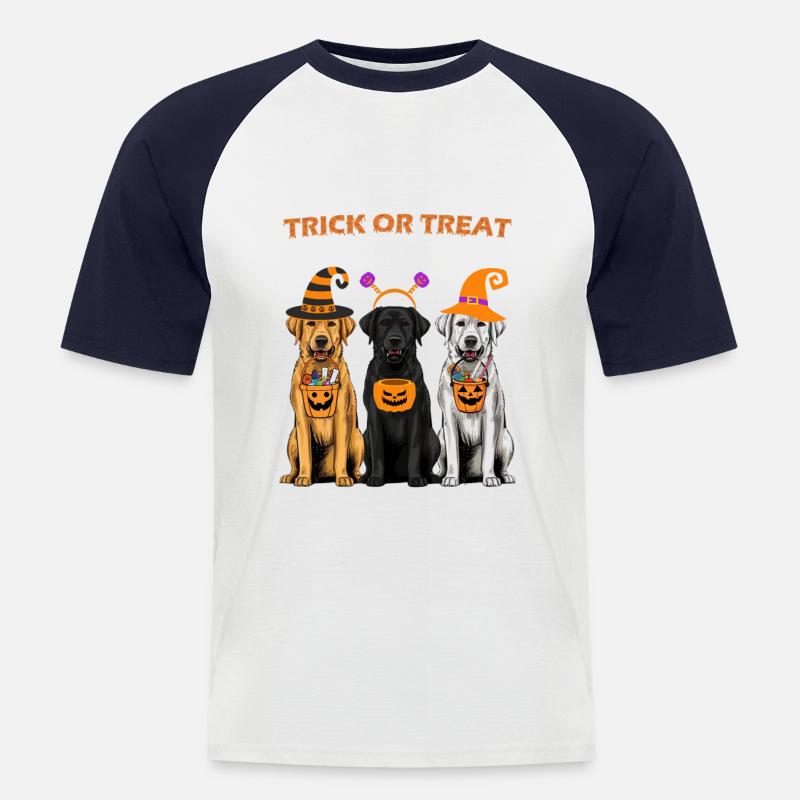 SÜßES ODER SAURES - Männer Baseball-T-Shirt - Weiß/Navy