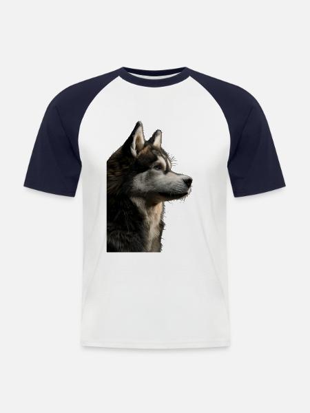 Alaskan Malamute - Men's Baseball T-Shirt - white/navy