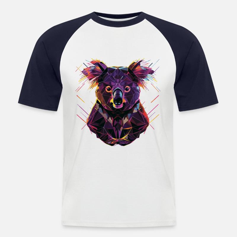 Koala - Männer Baseball-T-Shirt - Weiß/Navy