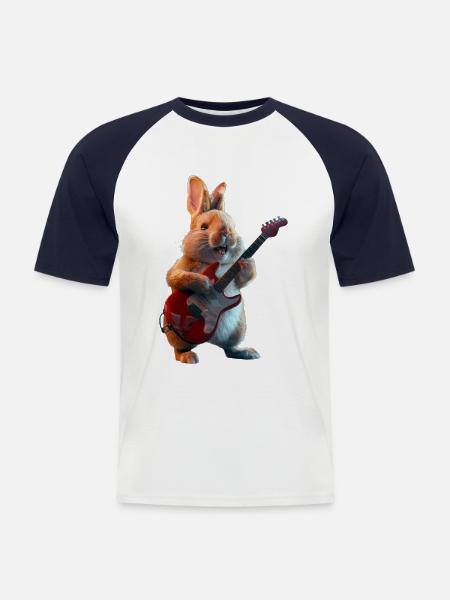 Rabbit - Men's Baseball T-Shirt - white/navy