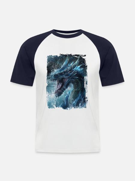 Kite - Men's Baseball T-Shirt - white/navy