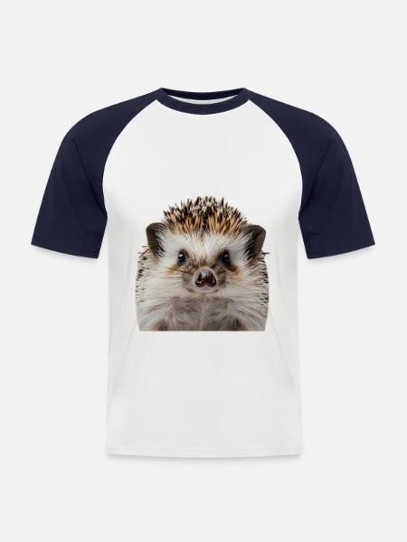 Hedgehog - Men's Baseball T-Shirt - white/navy