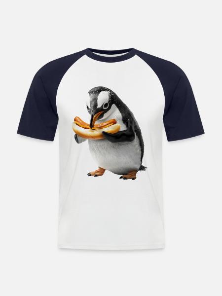 Penguin - Men's Baseball T-Shirt - white/navy