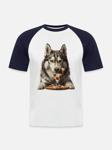 Alaskan Malasmute - Männer Baseball-T-Shirt - Weiß/Navy