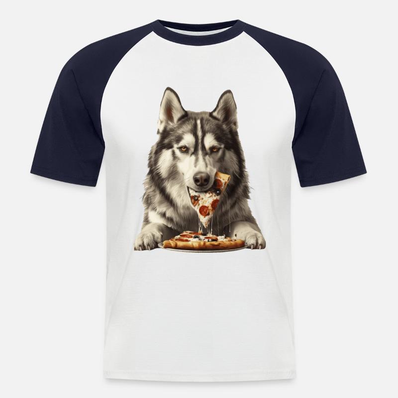 Alaskan Malasmute - Männer Baseball-T-Shirt - Weiß/Navy