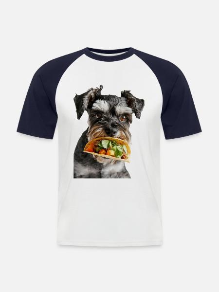 Miniature Schnauzer - Männer Baseball-T-Shirt - Weiß/Navy