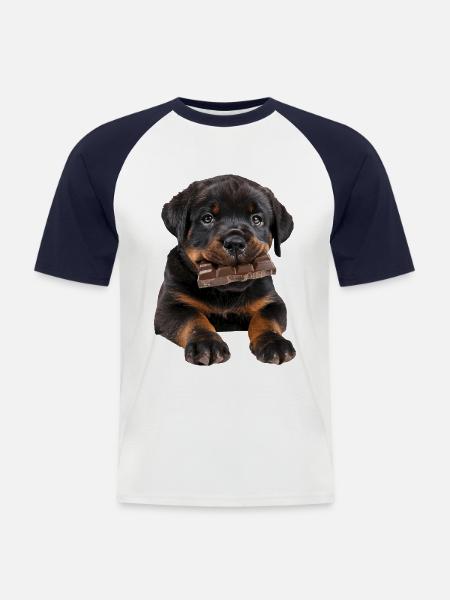 Rottweiler - Men's Baseball T-Shirt - white/navy