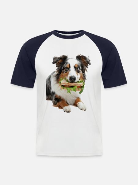 Australian Shepherd - Men's Baseball T-Shirt - white/navy