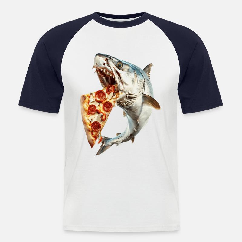 Tarpon - Männer Baseball-T-Shirt - Weiß/Navy