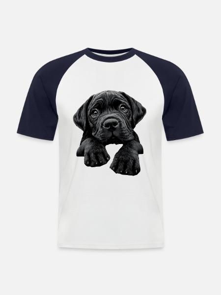 Bullmastiff - Männer Baseball-T-Shirt - Weiß/Navy