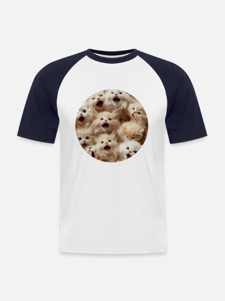 Persisch - Männer Baseball-T-Shirt - Weiß/Navy