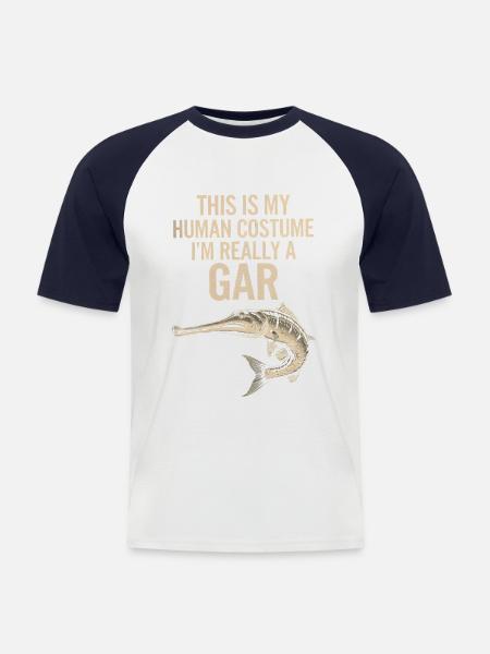 Gar - Männer Baseball-T-Shirt - Weiß/Navy