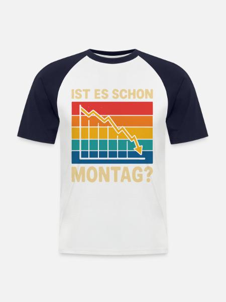 Shares Pension Dividend Stock Exchange - Men's Baseball T-Shirt - white/navy