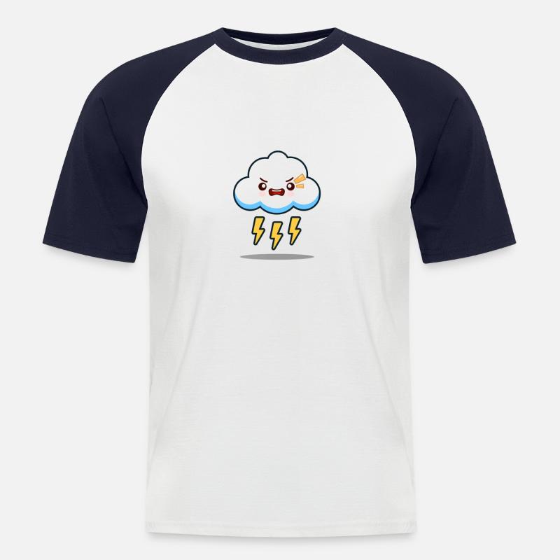 Rays eine andere Wolke! - Männer Baseball-T-Shirt - Weiß/Navy