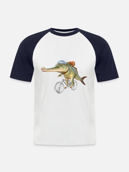 Gar - Männer Baseball-T-Shirt - Weiß/Navy