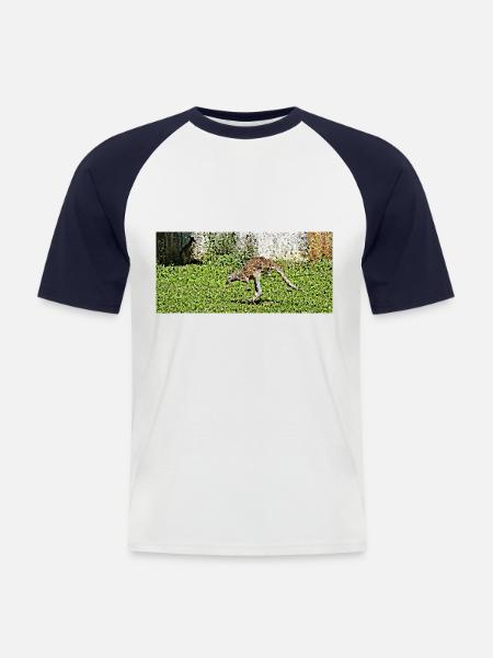 The Great Kangaroo Jump - Men's Baseball T-Shirt - white/navy