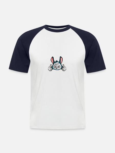 Cool Rabbit - Men's Baseball T-Shirt - white/navy
