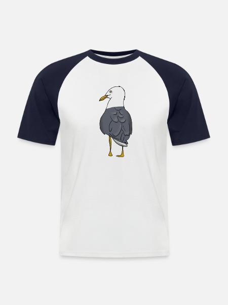Gull - Men's Baseball T-Shirt - white/navy