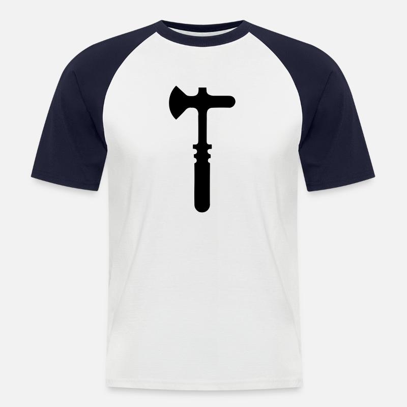 Werkzeug - Männer Baseball-T-Shirt - Weiß/Navy