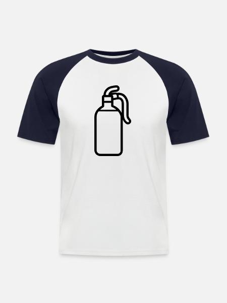 fire extinguisher - Men's Baseball T-Shirt - white/navy