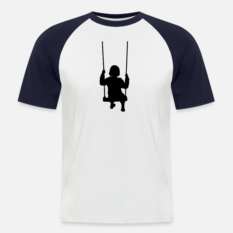 SchaukEmma - Männer Baseball-T-Shirt - Weiß/Navy