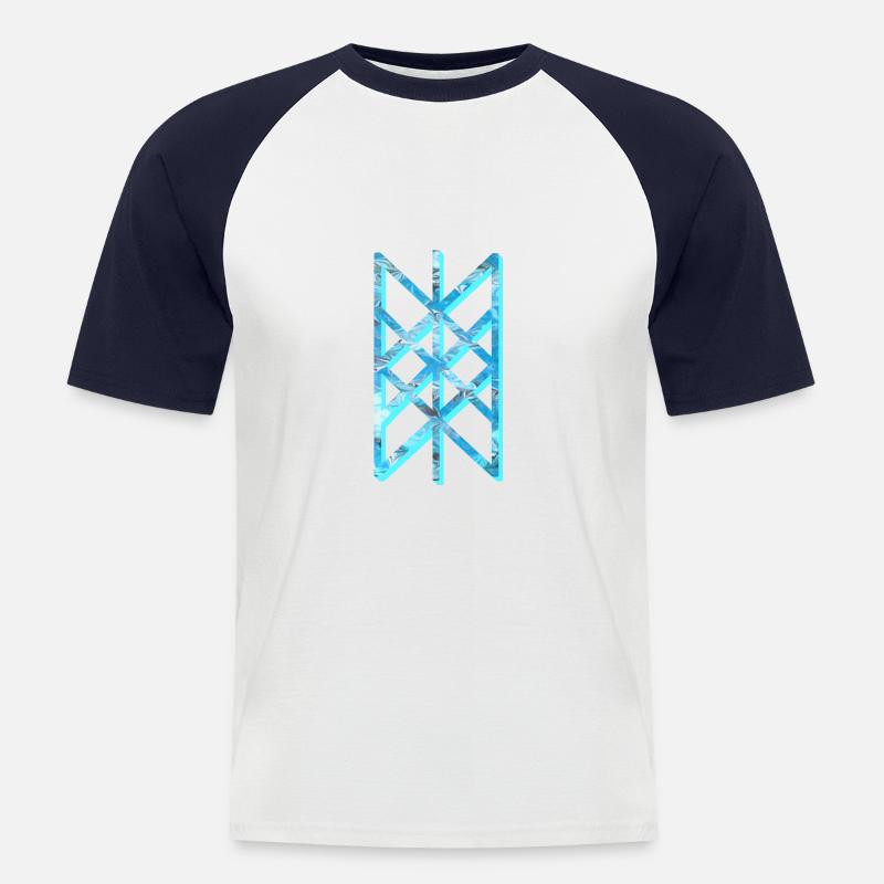 netz der wyrd e 78 - Männer Baseball-T-Shirt - Weiß/Navy