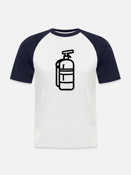 fire extinguisher - Men's Baseball T-Shirt - white/navy