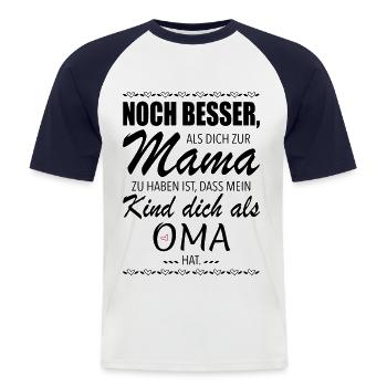 Muttertagsgeschenk Beste Mama Muttertag - Männer Baseball-T-Shirt - Weiß/Navy - Vorne - Nik (191cm)