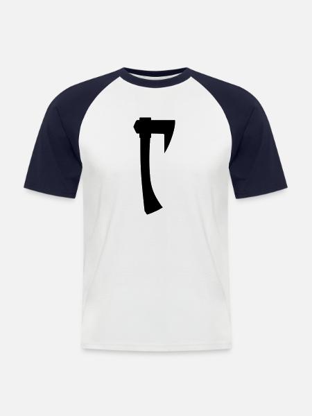 axe - Men's Baseball T-Shirt - white/navy