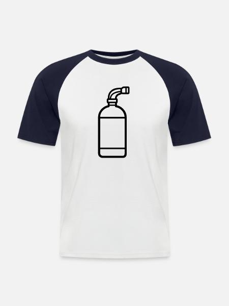 fire extinguisher - Men's Baseball T-Shirt - white/navy
