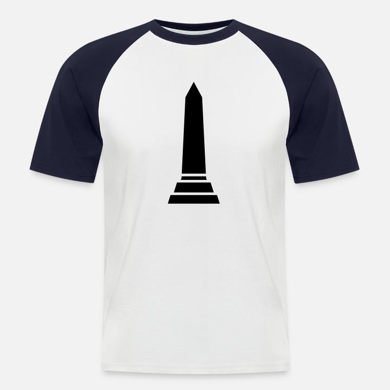 obelisk - Men's Baseball T-Shirt - white/navy