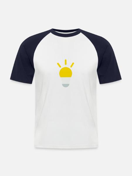 Led bulb - Men's Baseball T-Shirt - white/navy