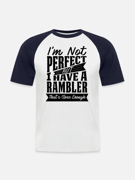 PERFECT WITH RAMBLER CAR - Men's Baseball T-Shirt - white/navy