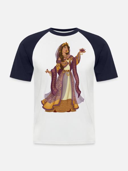 Queen Arabic Fairy Tales Fantasy - Men's Baseball T-Shirt - white/navy