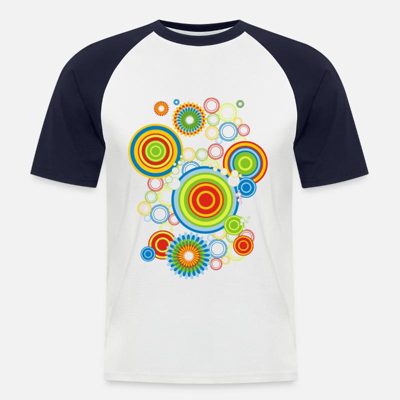 Disco 73 - Männer Baseball-T-Shirt - Weiß/Navy