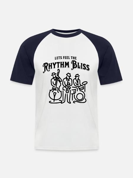 Rythmn Bliss - Men's Baseball T-Shirt - white/navy