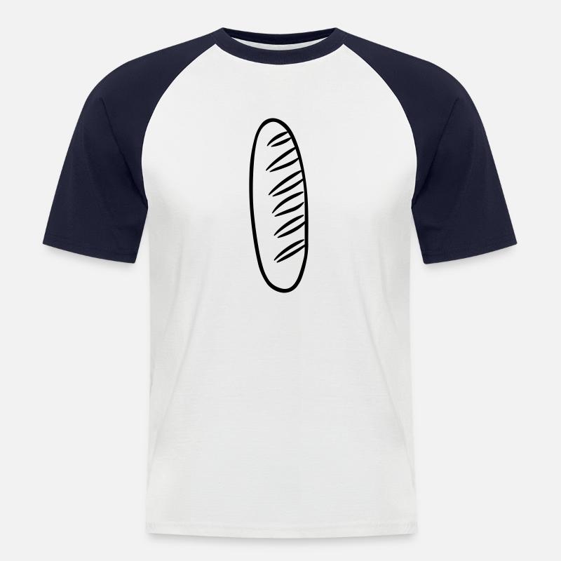Zauberstab - Männer Baseball-T-Shirt - Weiß/Navy